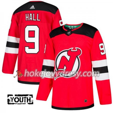 Dětské Hokejový Dres New Jersey Devils Taylor Hall 9 Červená 2017-2018 Adidas Authentic